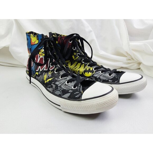 Converse All Star Chuck Taylors Size 13 Mens or 15 Women Batman Hi Lace Sneakers - Picture 5 of 12